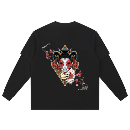 Layered Long Sleeve Oversized Tee