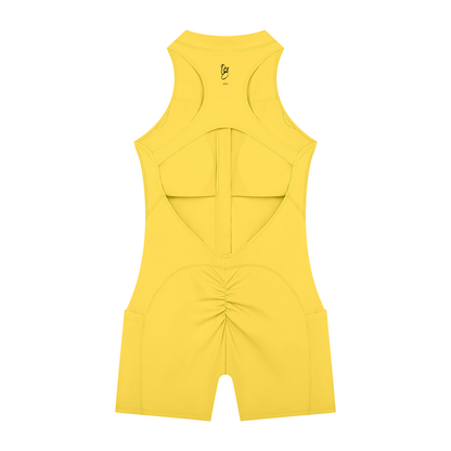 Quarter-Zip Yoga Romper