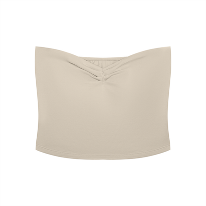 Women's Ruched Cropped Tube Top