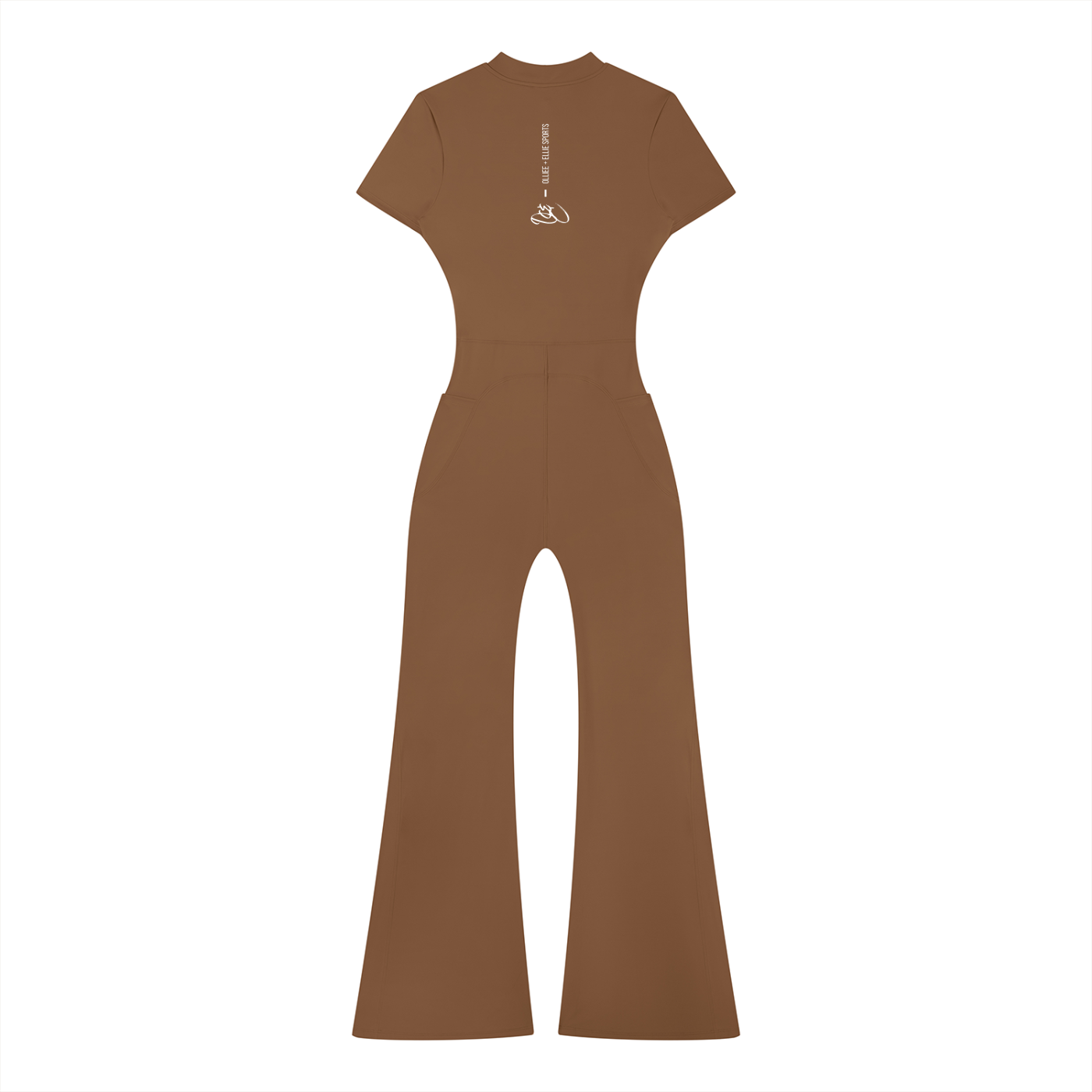 Women’s Tight Flared Leg Quarter-Zip Jumpsuit