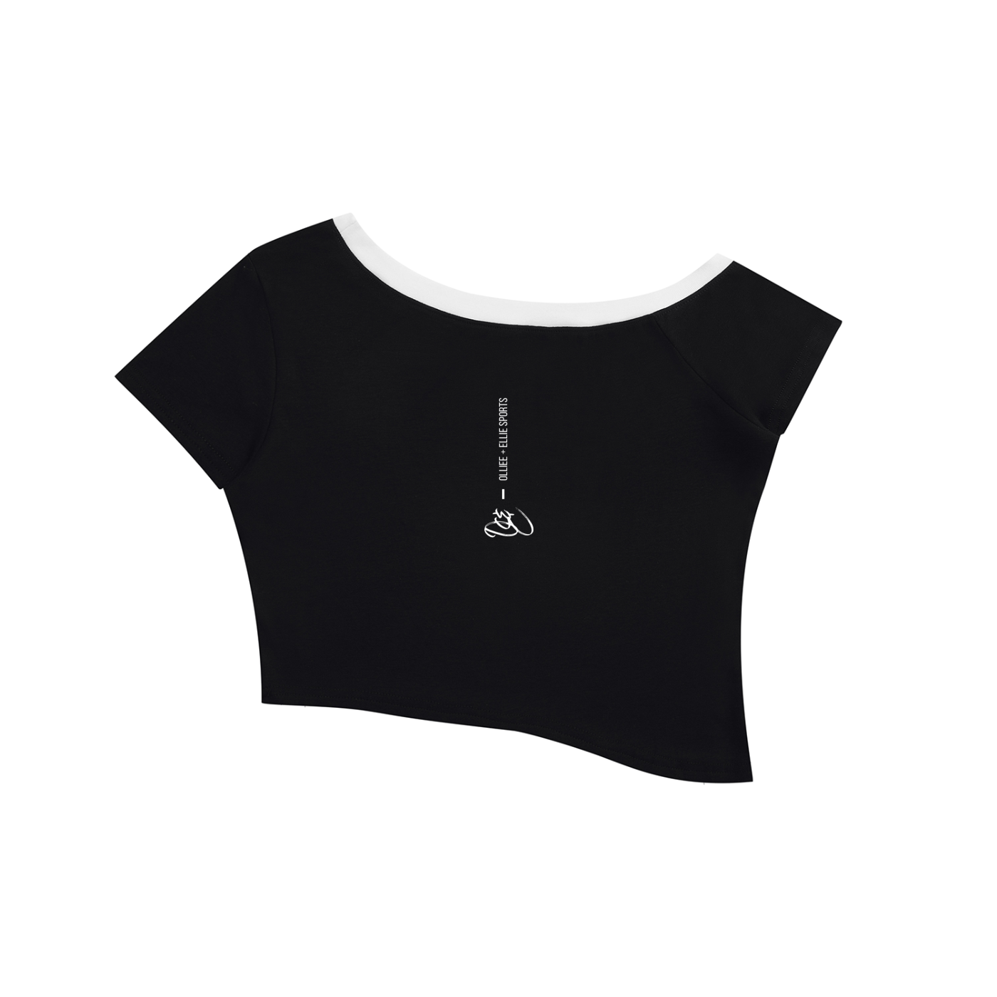 Color Block Off-the-Shoulder T-Shirt