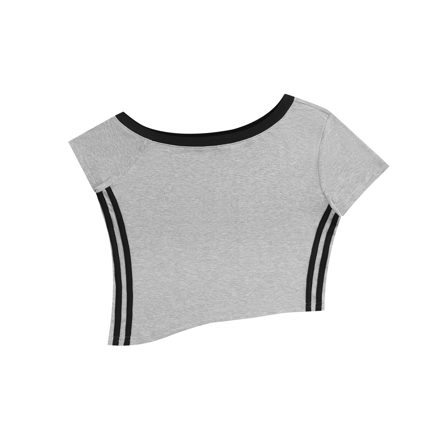 Color Block Off-the-Shoulder T-Shirt