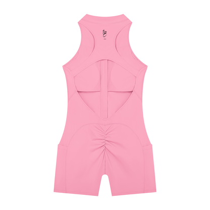 Quarter-Zip Yoga Romper