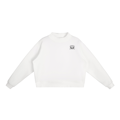 Essential Fleece Mock-Neck Crew Sweatshirt