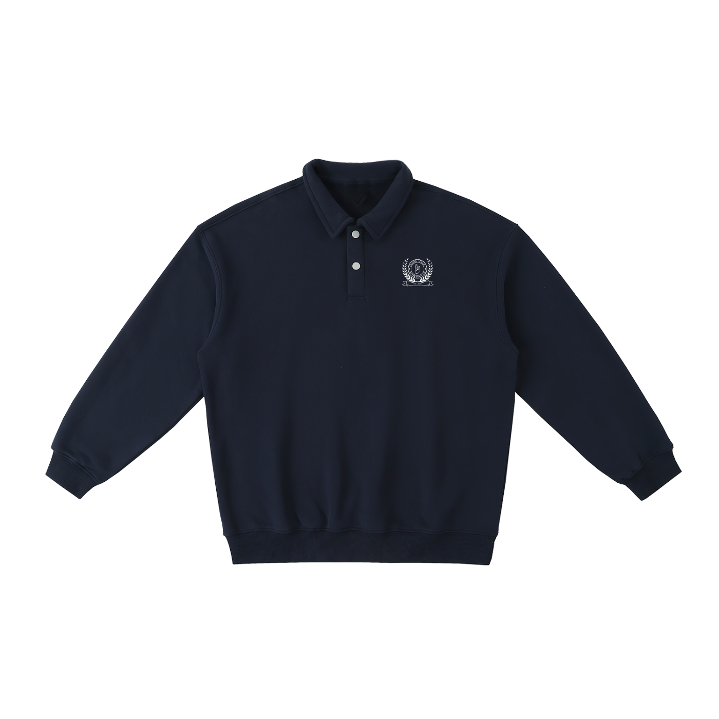 Polo-Collar Sweatshirt