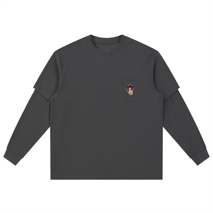 Layered Long Sleeve Oversized Tee