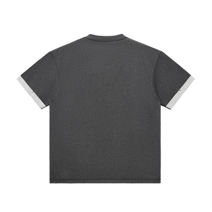 Contrast Cuff Cuffed T-Shirt