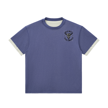 Contrast Cuff Cuffed T-Shirt