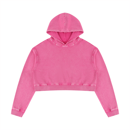 Women’s Mineral Washed Crop Hoodie