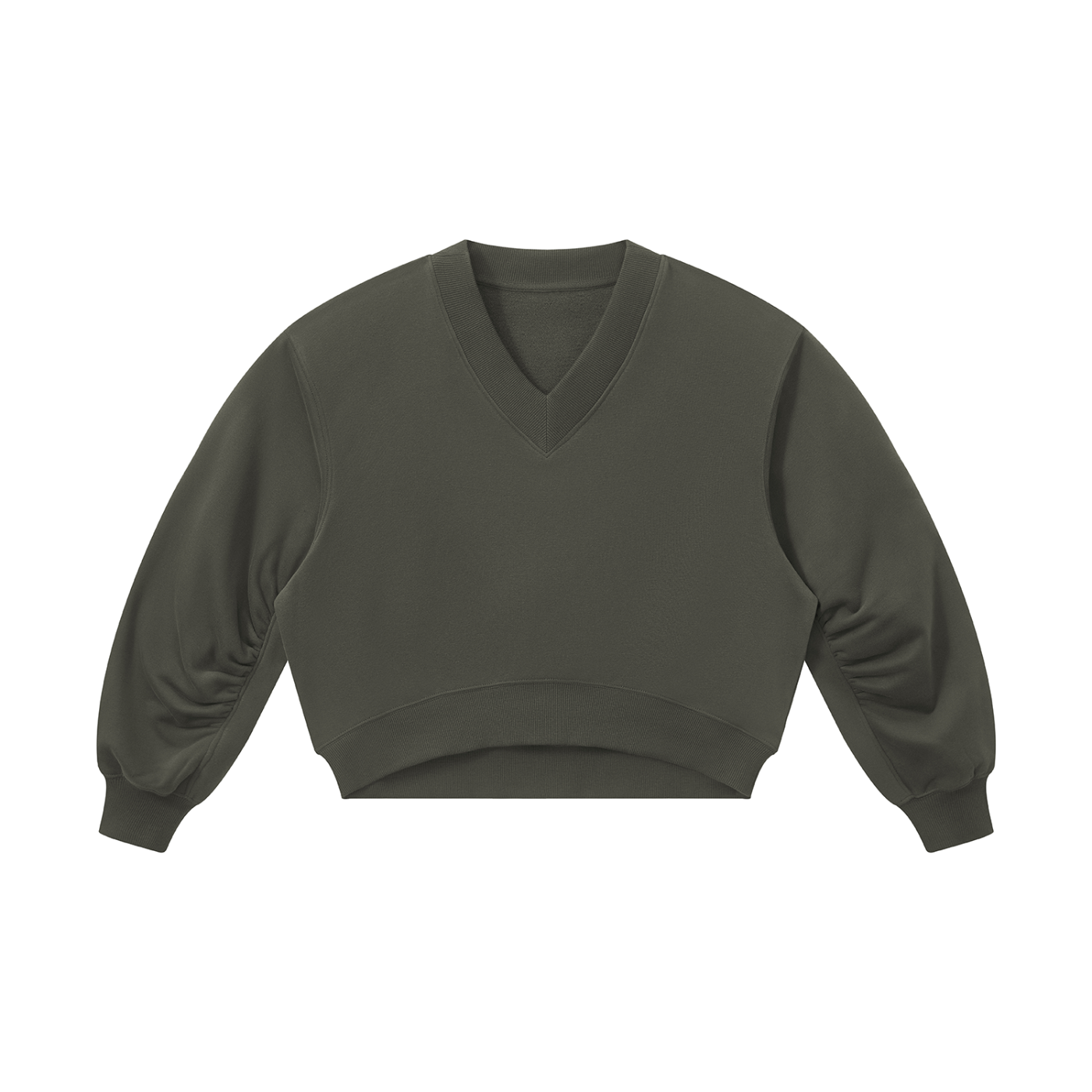 Crop V-Neck Sweatshirt