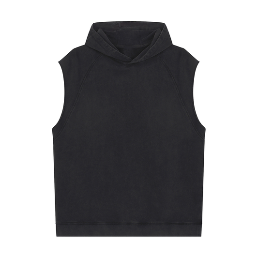 Snow Washed Sleeveless Hoodie
