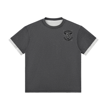 Contrast Cuff Cuffed T-Shirt