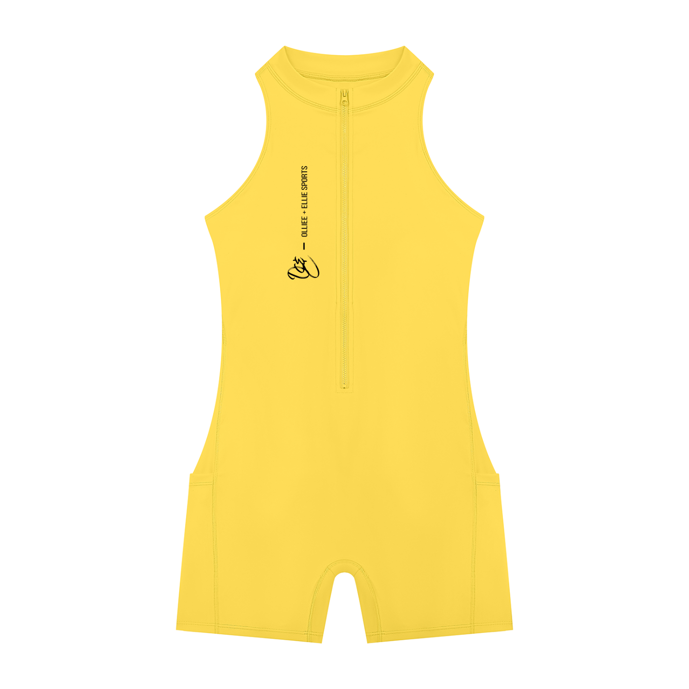 Quarter-Zip Yoga Romper