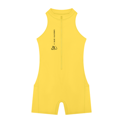 Quarter-Zip Yoga Romper