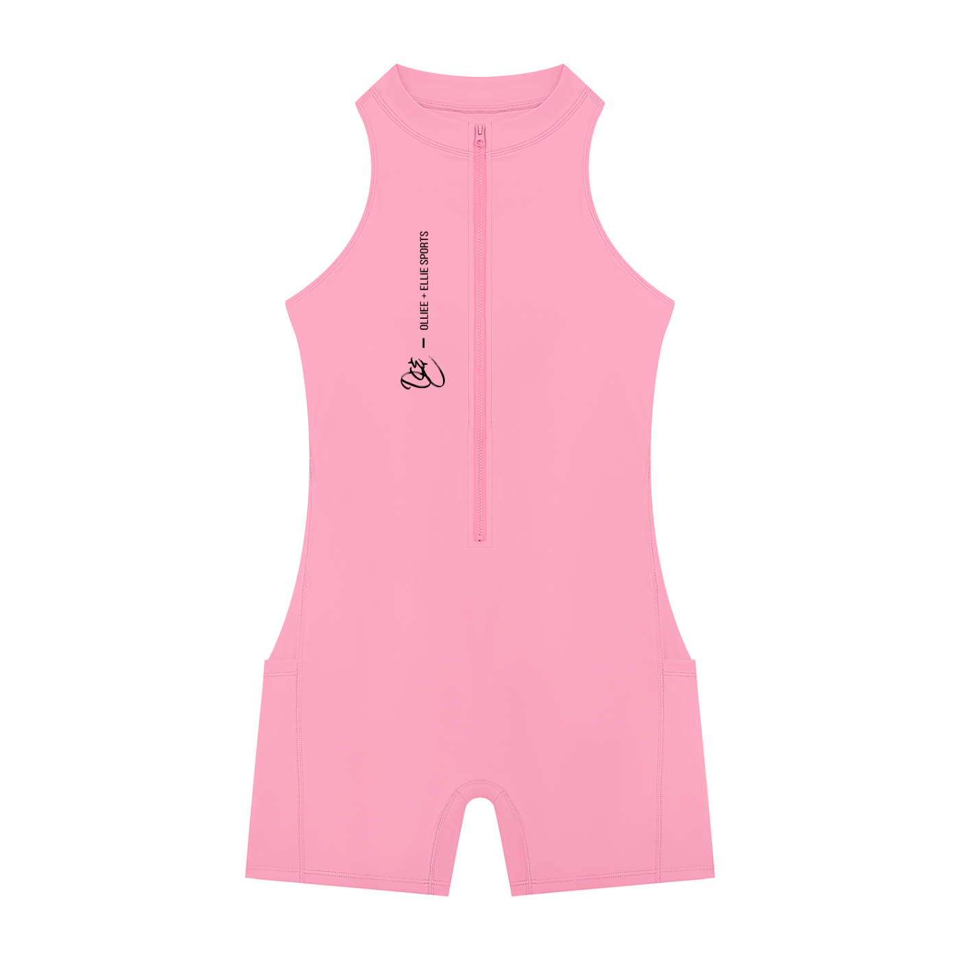 Quarter-Zip Yoga Romper