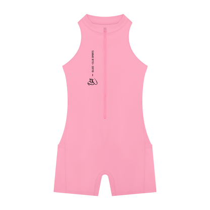 Quarter-Zip Yoga Romper