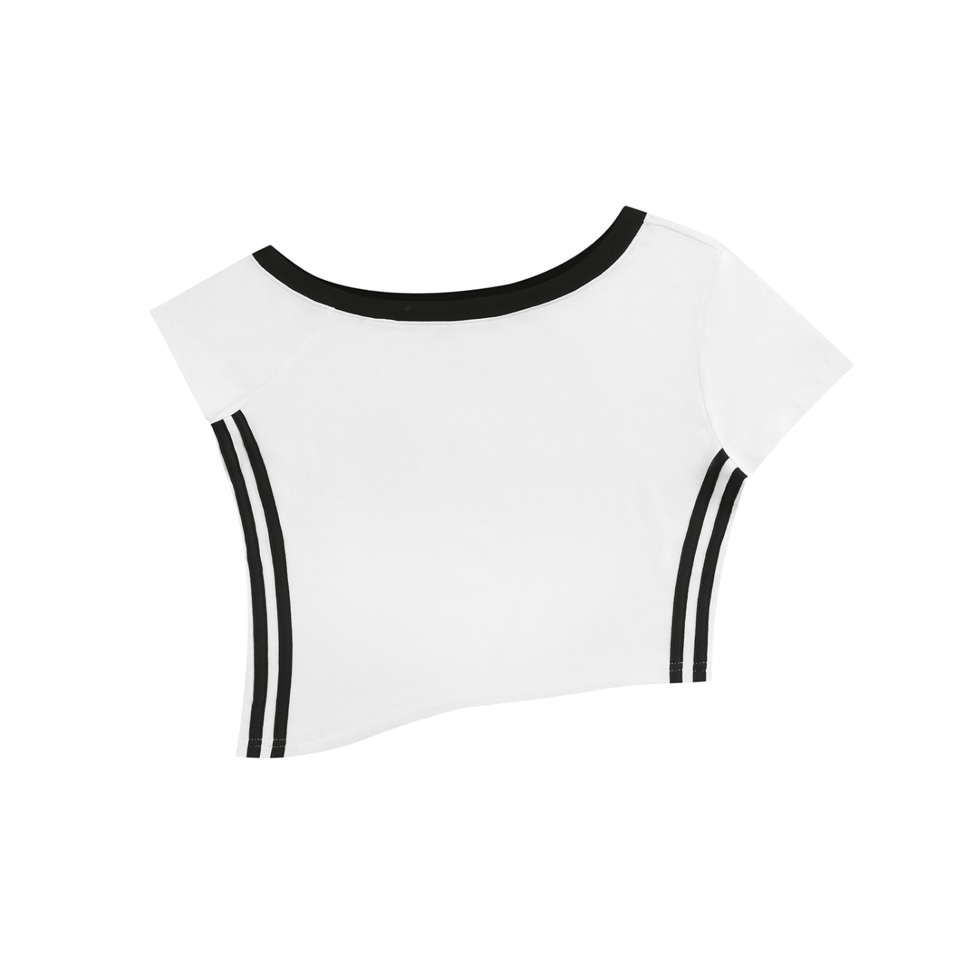 Color Block Off-the-Shoulder T-Shirt