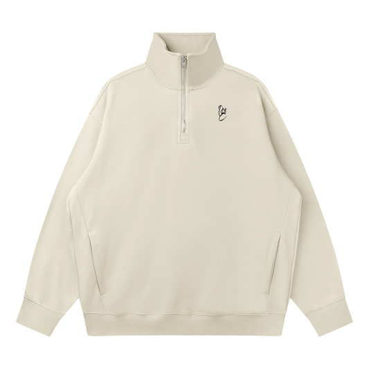 BestSeller! Quarter-Zip Drop Shoulder Sweatshirt