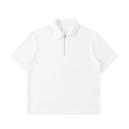 Half-Zip Cotton Polo Shirt