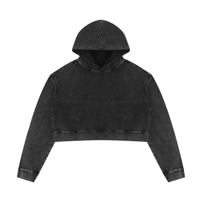Women’s Mineral Washed Crop Hoodie