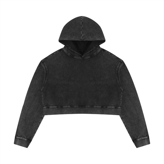 Women’s Mineral Washed Crop Hoodie