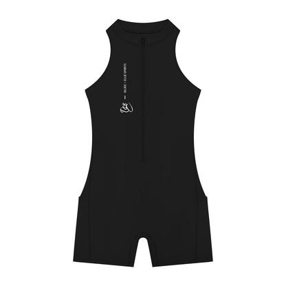 Quarter-Zip Yoga Romper