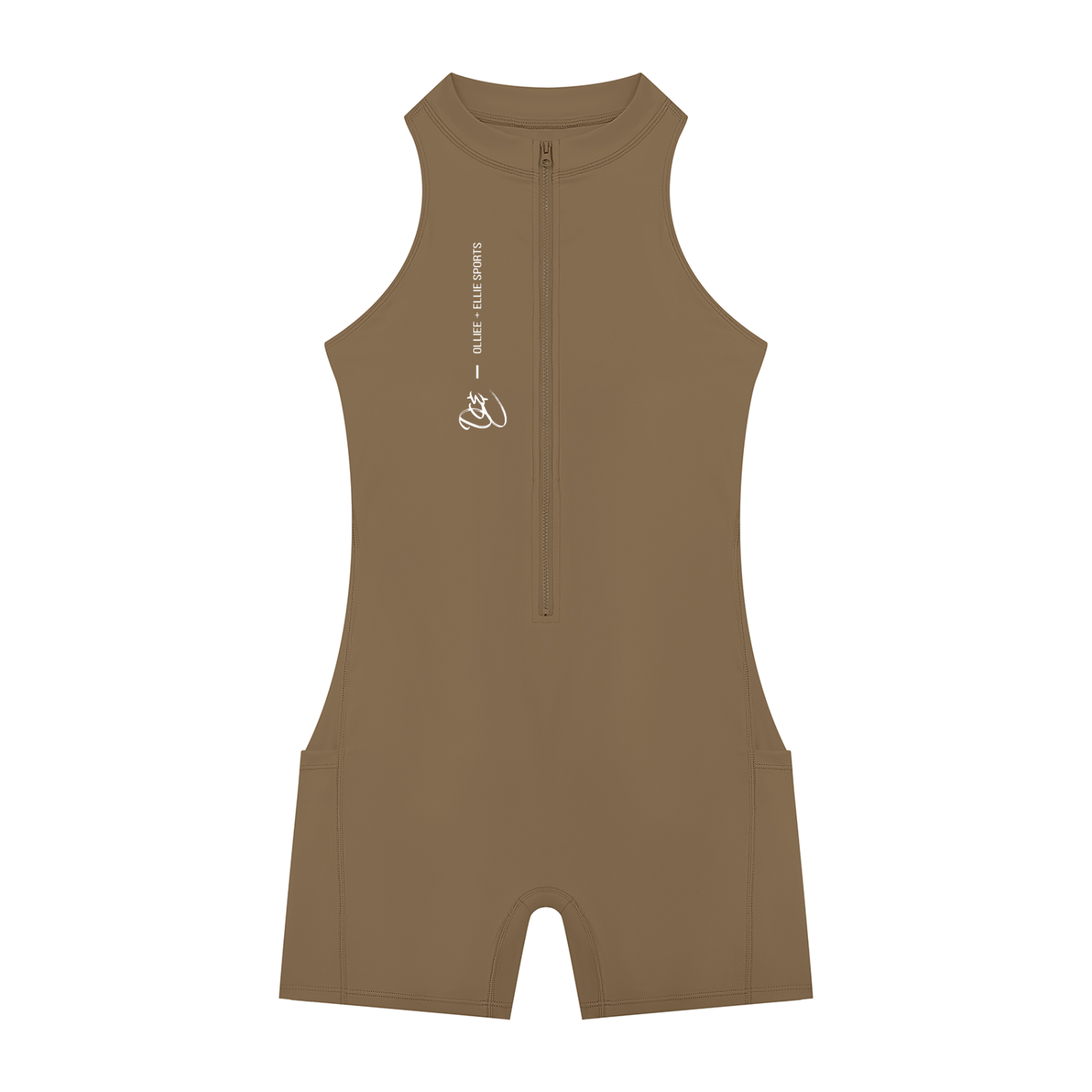 Quarter-Zip Yoga Romper