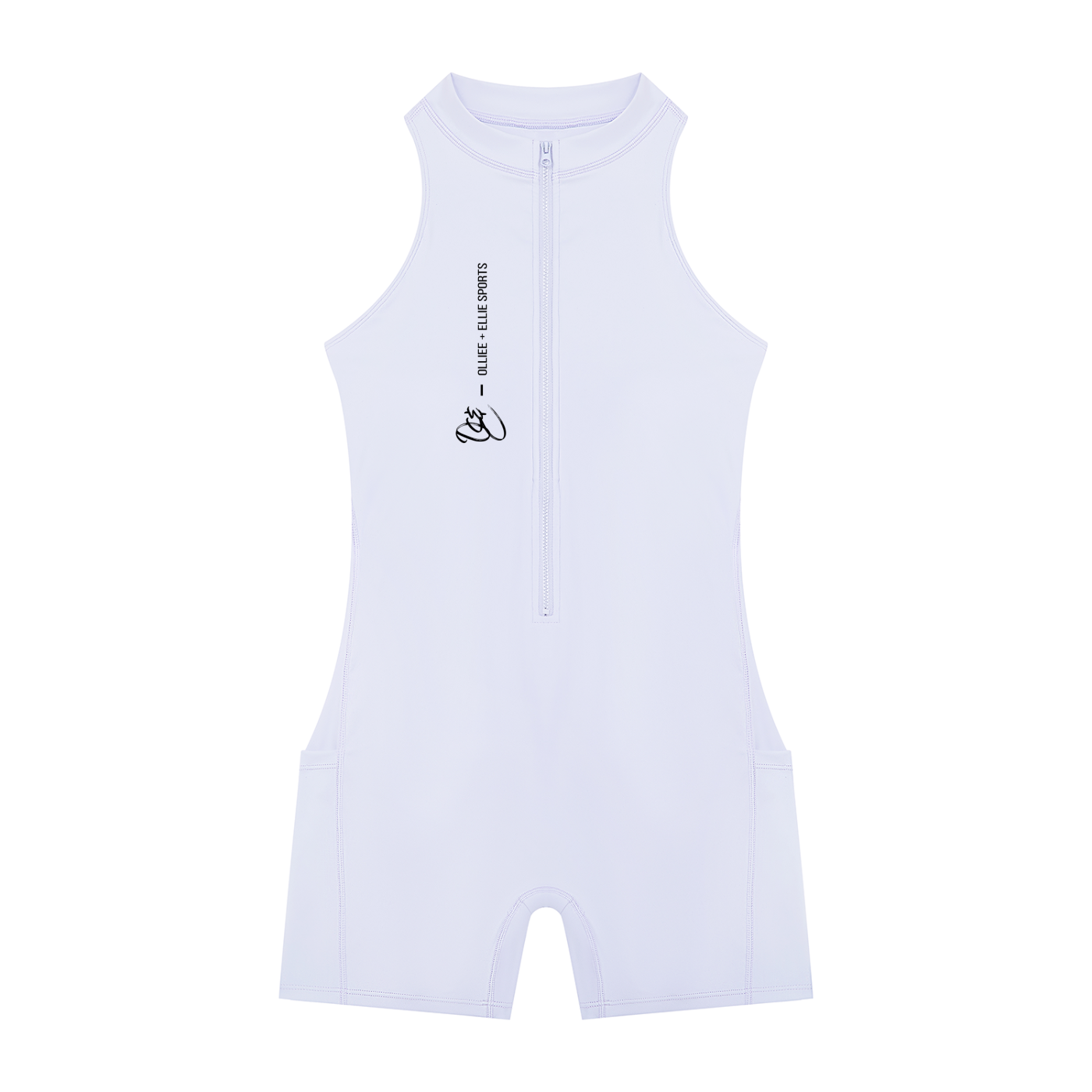 Quarter-Zip Yoga Romper