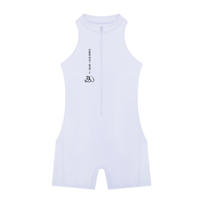 Quarter-Zip Yoga Romper