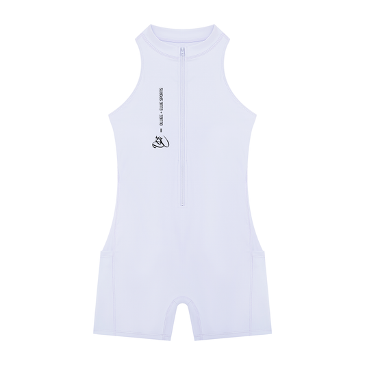 Quarter-Zip Yoga Romper
