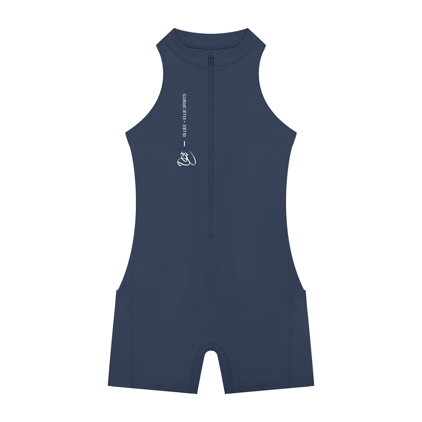 Quarter-Zip Yoga Romper