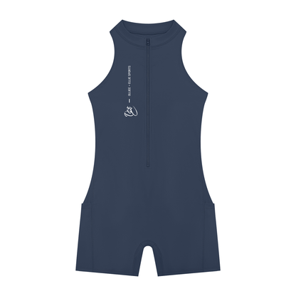 Quarter-Zip Yoga Romper