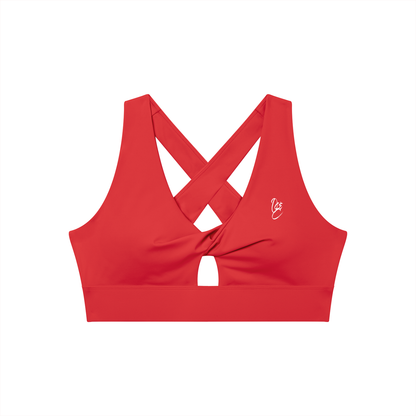 Women's Twist Front V-Neck Sports Bra