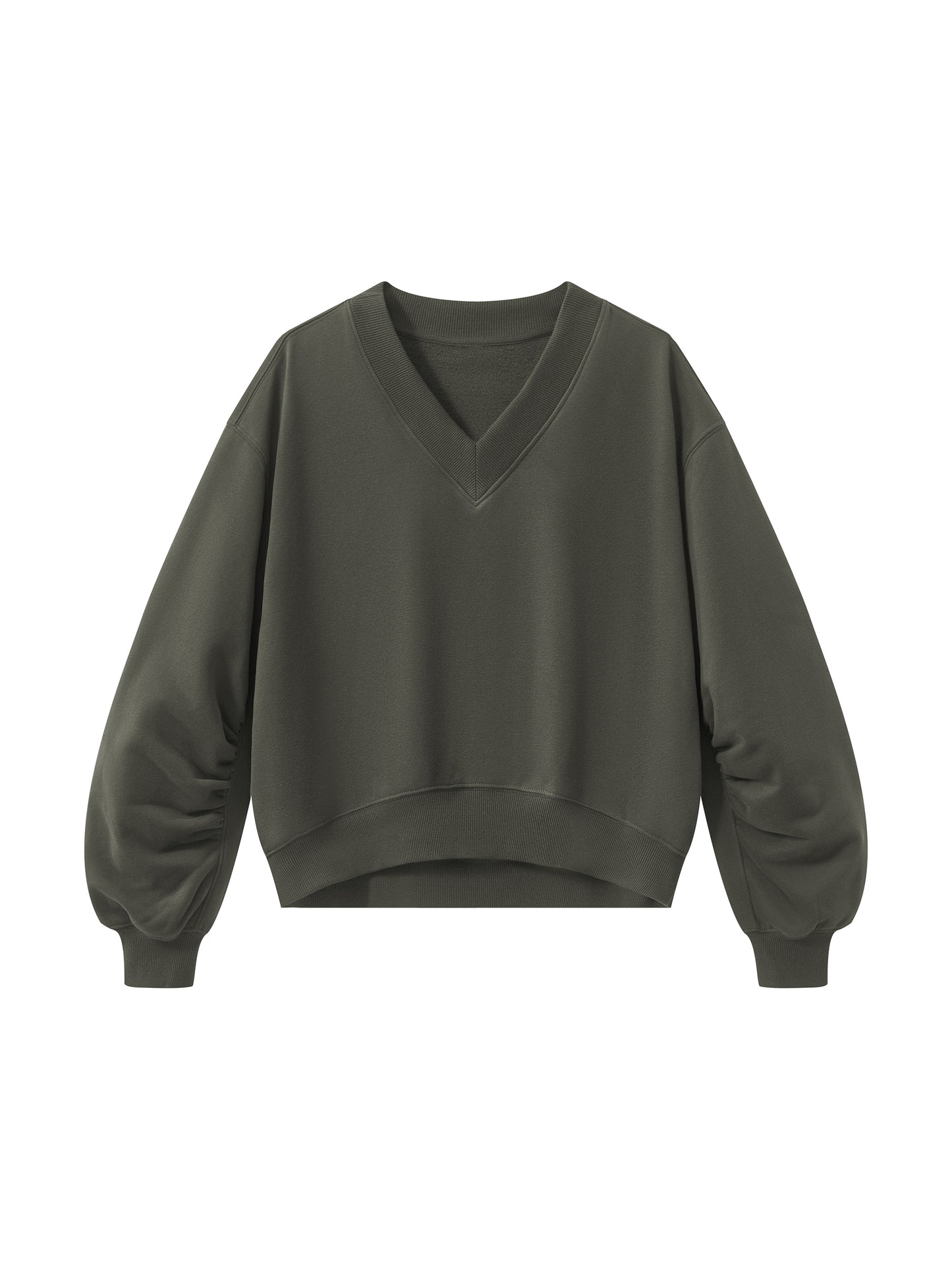 Crop V-Neck Sweatshirt