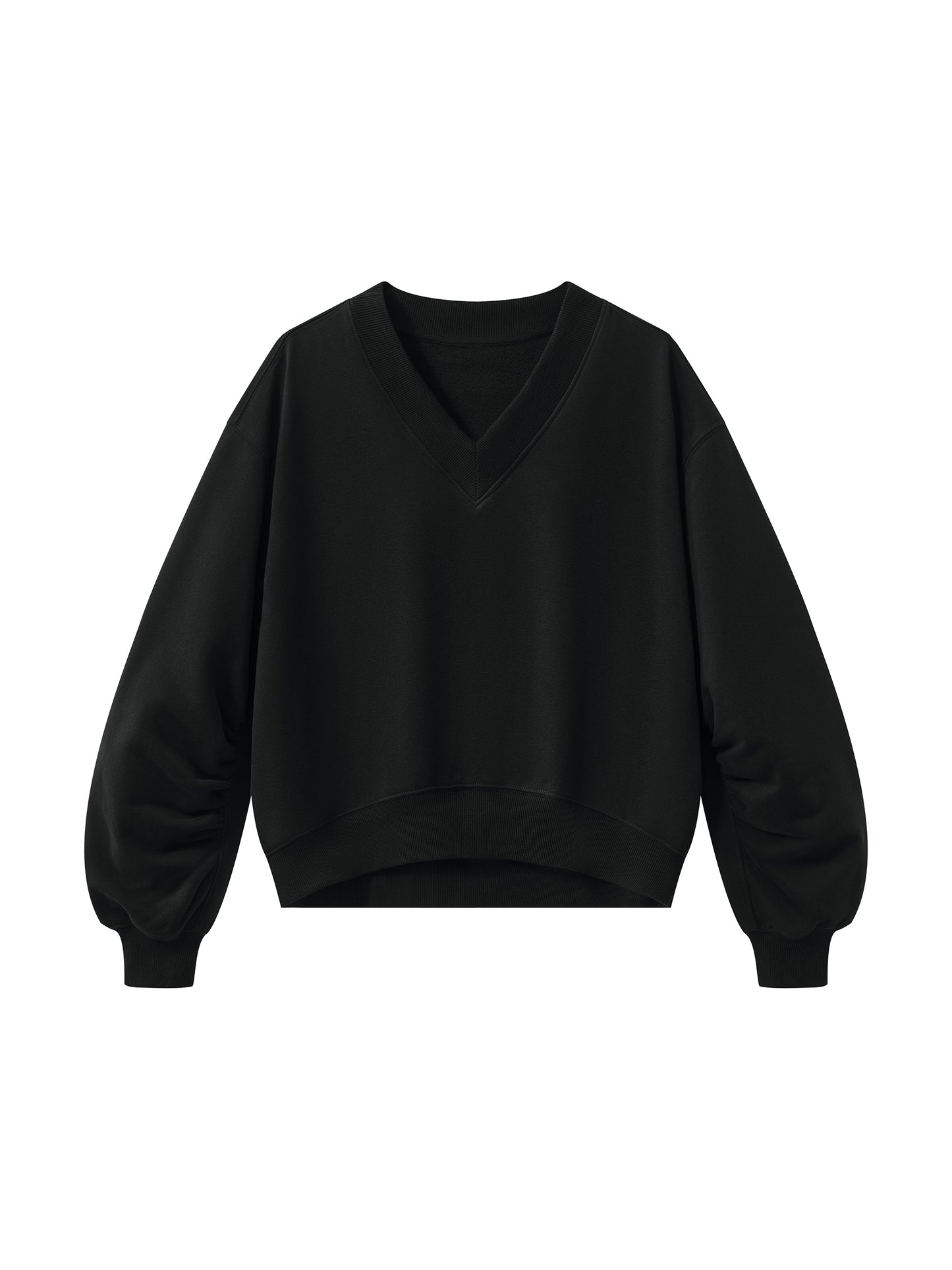 Crop V-Neck Sweatshirt