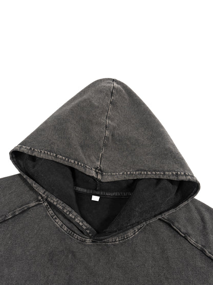 Snow Washed Boxy Hooded Tank Top