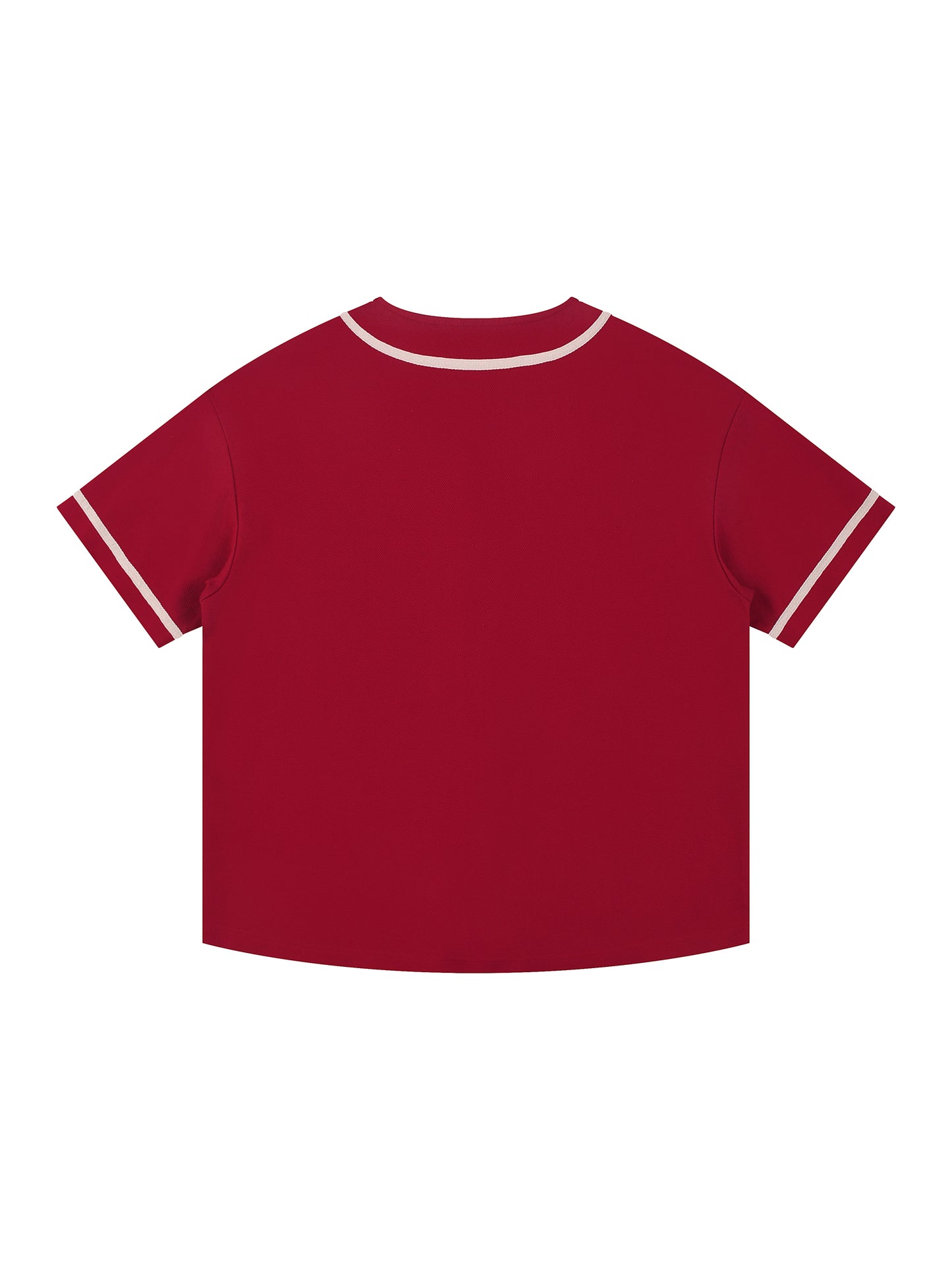 Contrast Piped Button-Up Jersey
