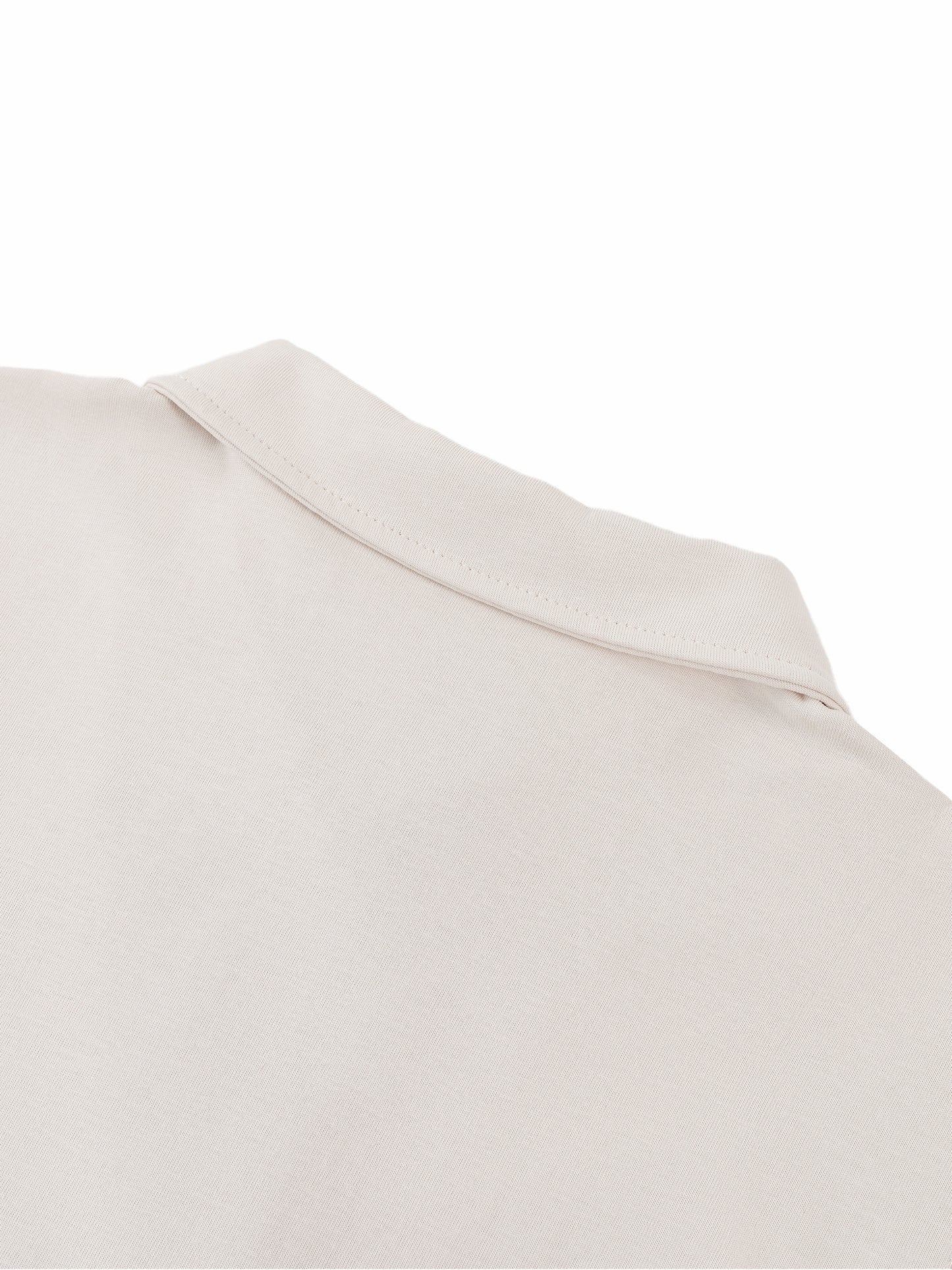 Contrast Panel Cotton Polo Shirt