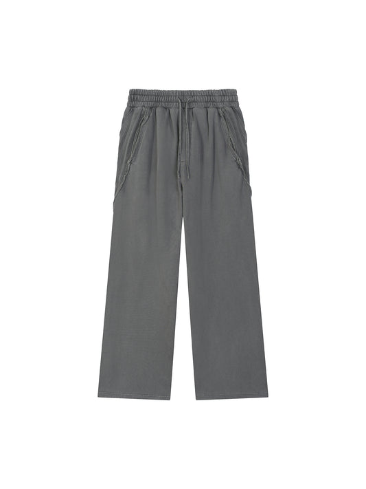 Snow Washed Tape Raw Edge Sweatpants