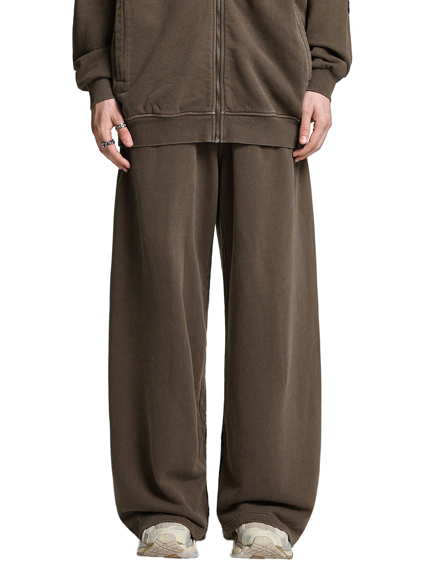 Snow Washed Tape Raw Edge Sweatpants