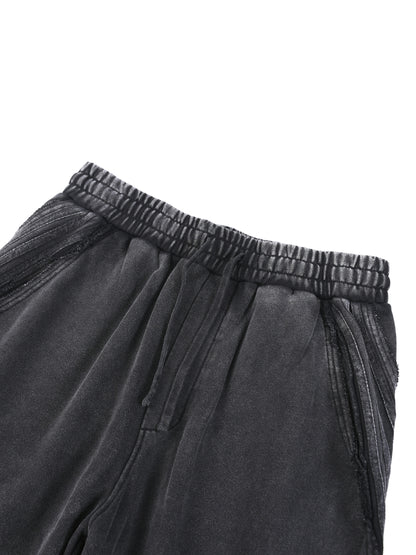 Snow Washed Tape Raw Edge Sweatpants