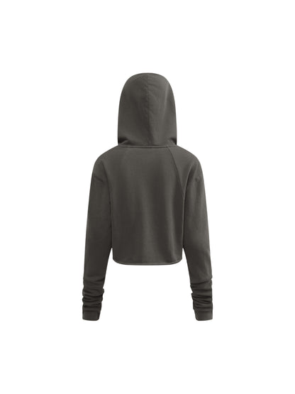Vintage Washed Raw Edge Hoodie