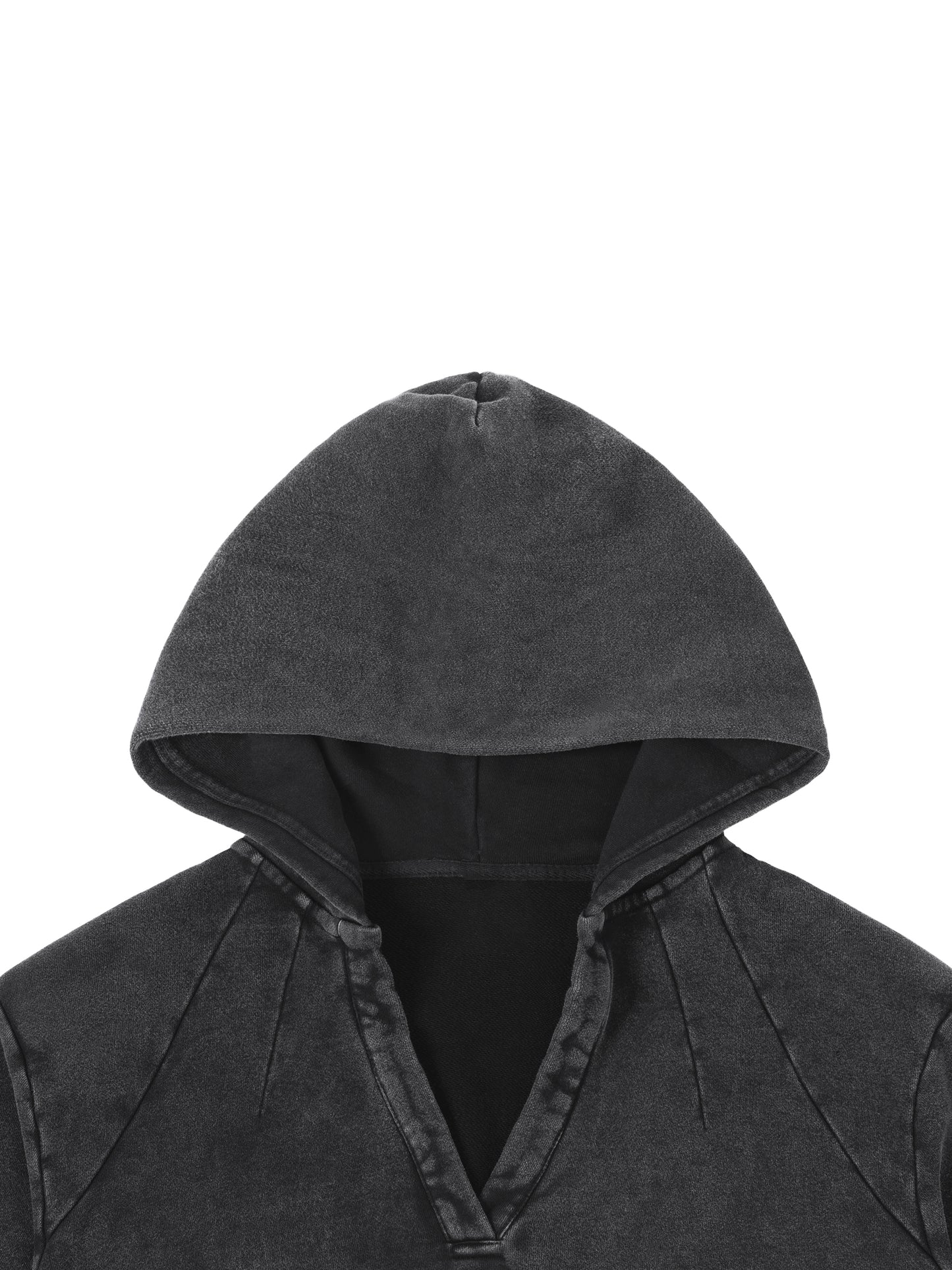 Vintage Washed Raw Edge Hoodie