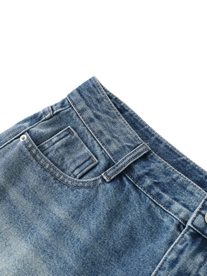 Women's Vintage Wash Raw Hem Denim Shorts